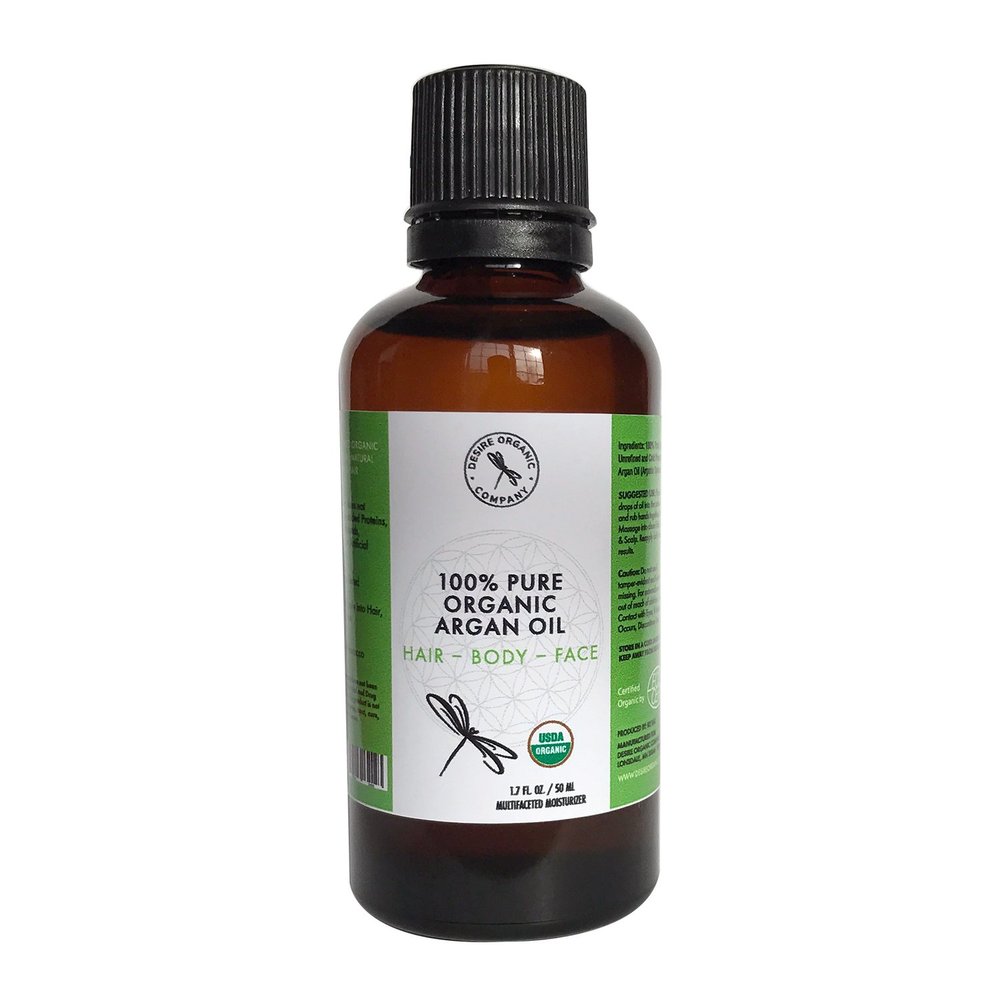 100% Pure Organic Argan Oil - Desire Organic Company for Hair, Skin and Nails