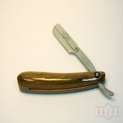 American Walnut Straight Razor