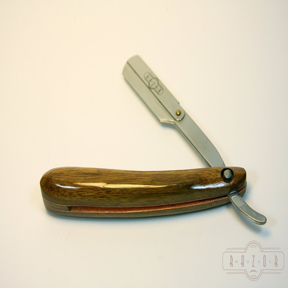 American Walnut Straight Razor