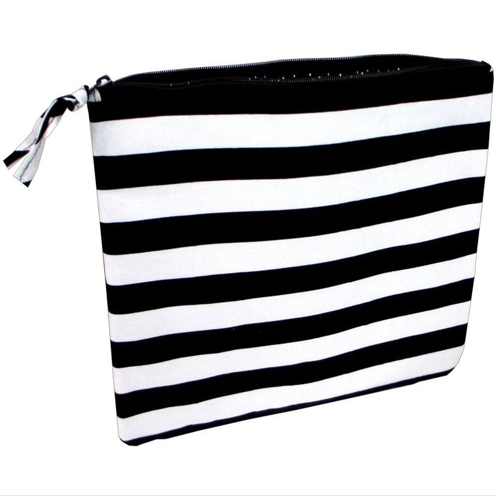 Darice Fabric Zipper Pouch Blk/Wht Fashion Bags ZipperPouchBlk/Wh