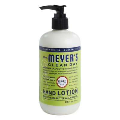 MRS. MEYER'S CLEAN DAY Hand Lotion for Dry Hands, Non-Greasy Moisturizer Made with Essential Oils, Lemon Verbena, 12 oz