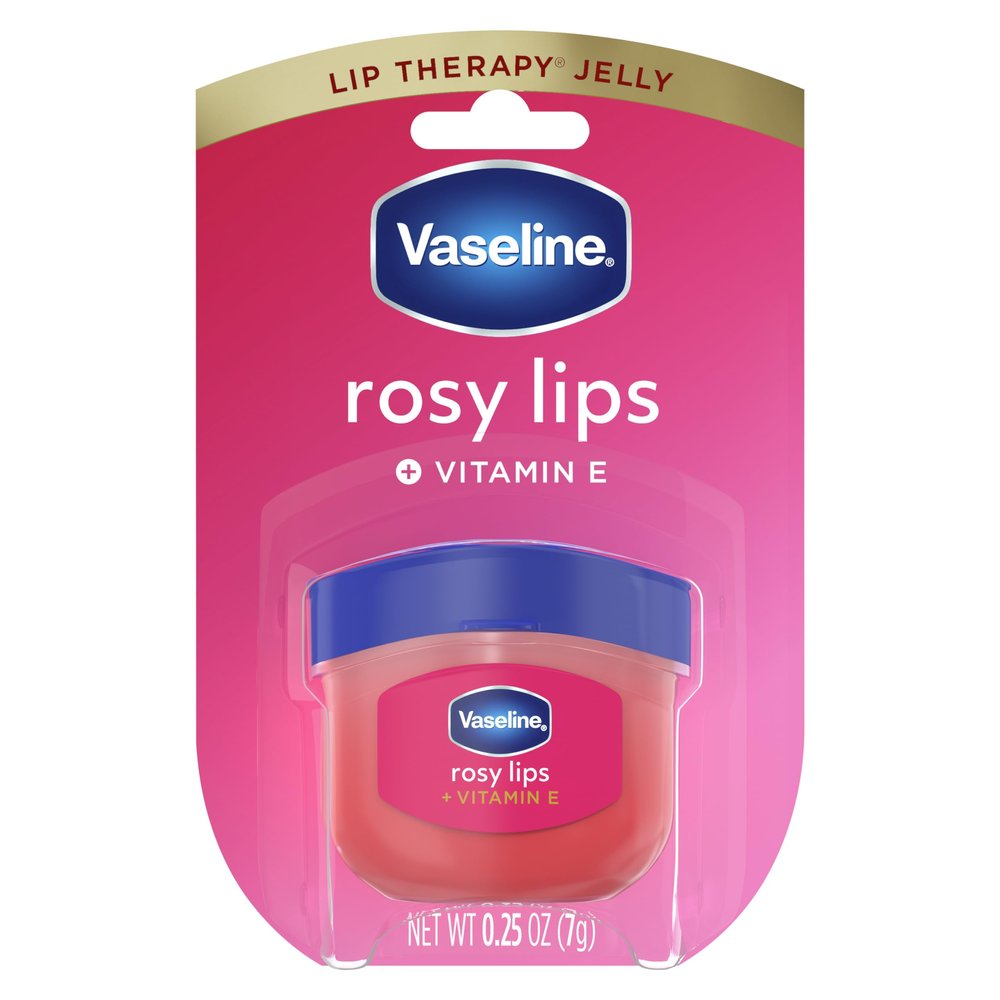 Vaseline Lip Therapy Rosy Lips Mini For Dry, Chapped Lips Moisturizing Tinted Lip Balm 0.25 oz