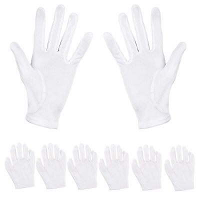 AnHua 6 Pairs Hand Moisturizing GlovesWhite Cotton Gloves for Moisturizing