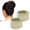 Anhua Girls and Womens Doughnut Hair Styling Tool, Pack of 2, Hair Bun Maker [Brown], French Twist, Hair Bun Styling, Braid Holder Tool (Perfect for Long and Thick Hair) view 2