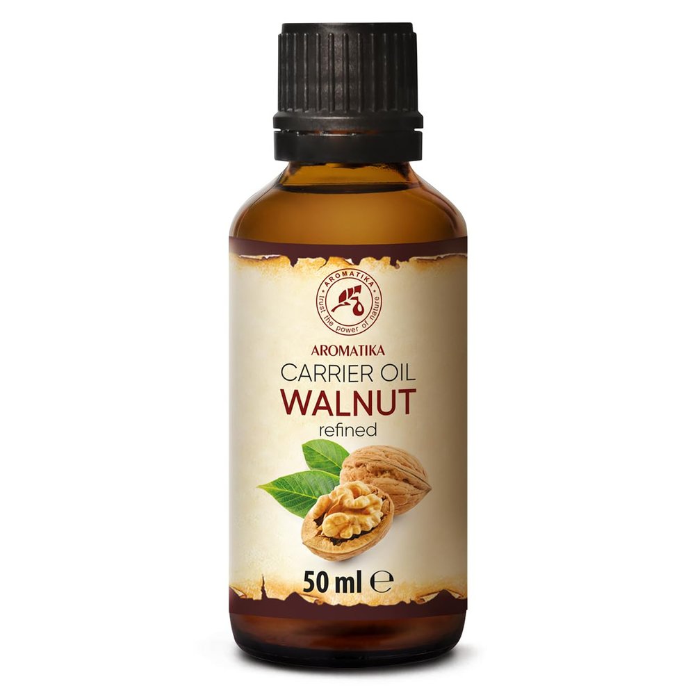 AROMATIKA Walnut Oil 1.7 Fl Oz (50ml) - Juglans Regia Seed Oil - USA - 100% Pure & Natural - Intensive for Face Care - Body - Hair - Skin - Nails - Hands - Good w/Essential Oil