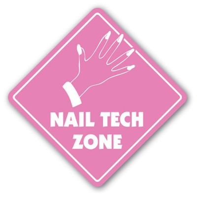 SignJoker] Nail TECH Zone Sign xing Gift Novelty Nails Manicure Pedicure Polish tub Wall Plaque Decoration