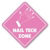 SignJoker] Nail TECH Zone Sign xing Gift Novelty Nails Manicure Pedicure Polish tub Wall Plaque Decoration view 1