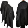 CHARLENE Hair Salon Styling Cape Hairdressing Barber Hair Tool Cloth Snap Closure Stylist Cape (Plain/No Logo, Black) view 1