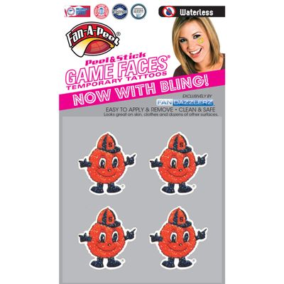 Syracuse Orange Women's Otto the Orange 4-Pack Waterless Fandazzlerz Tattoos