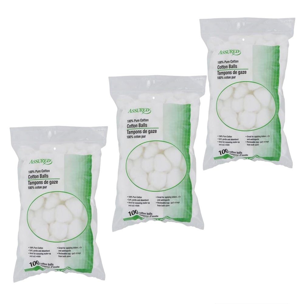 Assured Cotton Balls 100 % Cotton - 100 count