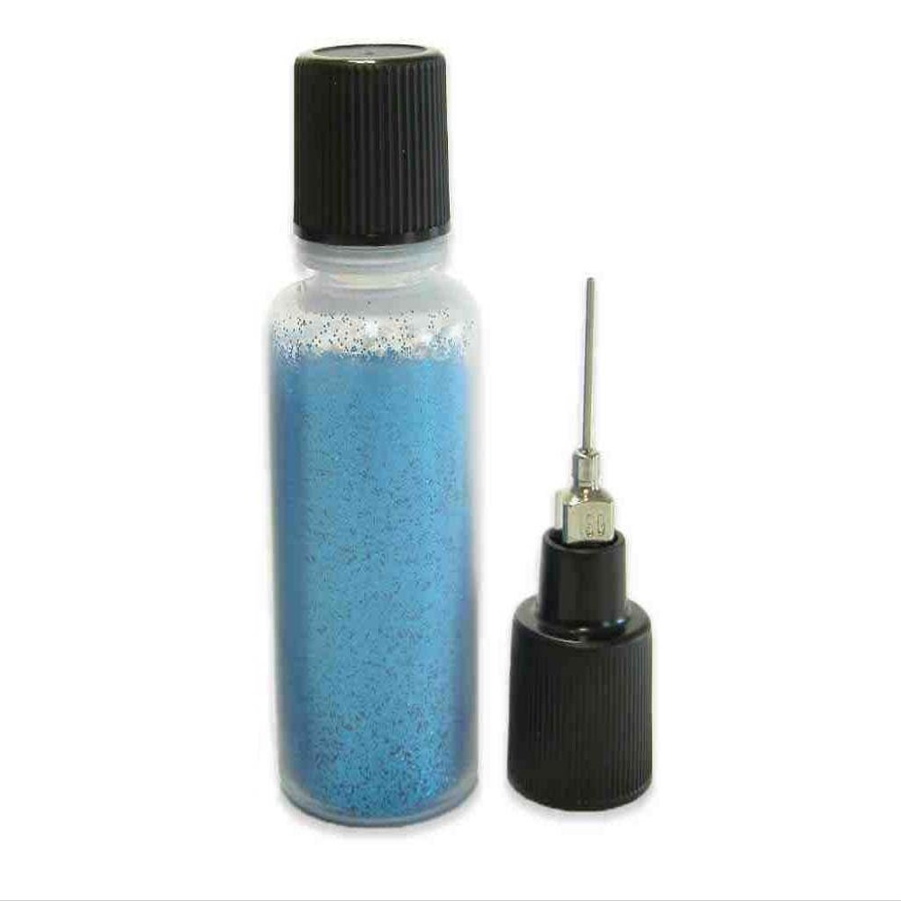 10g Turquoise Blue Ultra Fine Cosmetic Grade Body Safe Loose Glitter Make Up Henna Tattoo Face Paint in Precision Tip Poof Bottle