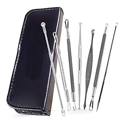 Blackhead Removal Tool Kit - Seven Piece Professional Steel Comedone Extractors - Blackhead Remover Pimple Comedone Extractor Tool Best Acne Removal Kit - Treatment for Blemish, Whitehead Popping, Zit Removing