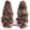 Remeehi Body Wavy Claw Clip Ponytail Hair Extensions Real Human Hair Ponytails Hairpiece 15inch (85g 2# dark brown) view 2