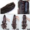 Remeehi Body Wavy Claw Clip Ponytail Hair Extensions Real Human Hair Ponytails Hairpiece 15inch (85g 2# dark brown) view 3