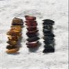 Tiger's Eye Stone French Barrette Hair Clips Set - Quantity of 3 Includes: Red Tiger's Eye, Blue TIger's Eye, and Gold Tiger's Eye view 3