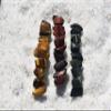 Tiger's Eye Stone French Barrette Hair Clips Set - Quantity of 3 Includes: Red Tiger's Eye, Blue TIger's Eye, and Gold Tiger's Eye view 4