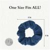 12 Pack Solid Hair Ties Scrunchies (Dark Blue) view 4