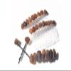 Genuine Surf Tumbled Brown Sea Glass Hair Clip Set - Includes 2 Hair Combs, 1 60 mm French Barrette, 2 Hair Pins view 1