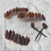 Genuine Surf Tumbled Brown Sea Glass Hair Clip Set - Includes 2 Hair Combs, 1 60 mm French Barrette, 2 Hair Pins view 4