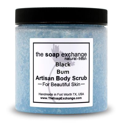 The Soap Exchange Sea Salt Body Scrub - Beach Bum Scent - Hand Crafted 8 fl oz / 240 ml Natural Artisan Skin Care, Shea Butter, Exfoliate, Moisturize, & Protect. Made in the USA.