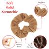 12 Pack Solid Hair Ties Scrunchies (LIght Brown) view 4