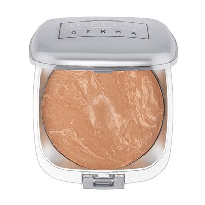 Ageless Derma Mineral Baked Foundation Makeup- A Vegan -Paraben - Gluten and Cruelty Free Powder Foundation (Mega Beige)