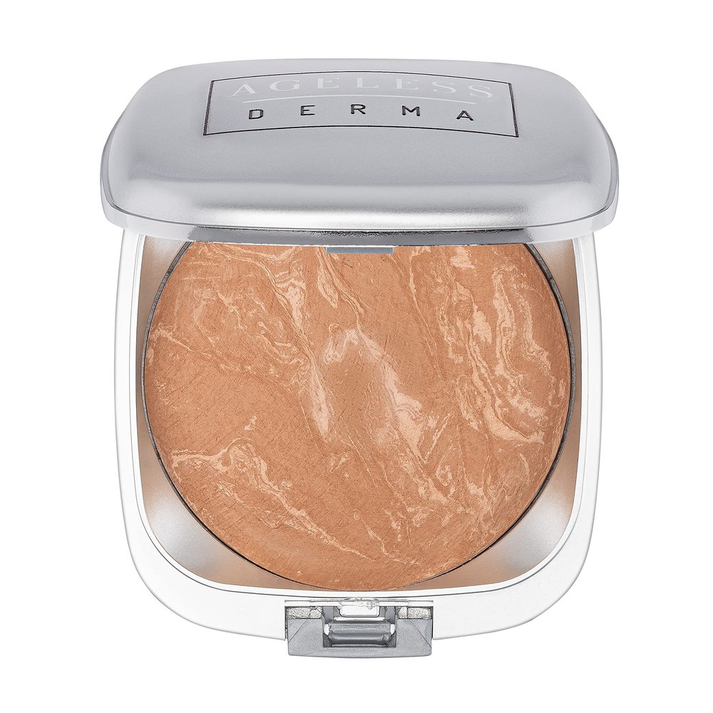 Ageless Derma Mineral Baked Foundation Makeup- A Vegan -Paraben - Gluten and Cruelty Free Powder Foundation (Mega Beige)