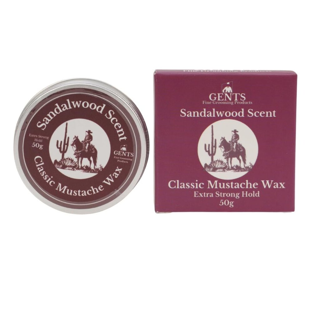 G.B.S Gents Sandalwood Scented Mustache Wax Strong Hold & Natural Finish Tame, Shape, and Style Your Mustache with a Rich Woodsy Scent