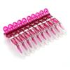 10pcs/set Croc Clips Transparent Plastic Hairdresser Clip Hair Styling Sectioning Barrettes Non Slip Alligator Clip Salon DIY Accessories for Women and Girls(10pcs-Rose Red) view 2