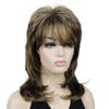 Lydell Long Soft Shaggy Layered Classic Cap Full Synthetic Wigs (12TT26 Brown Highlighted) view 2
