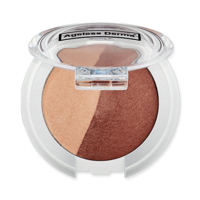 Ageless Derma Mineral Creamy Baked Eyeshadow Duo-Vegan Eye shadow (Matte Brown-Matte Nude)
