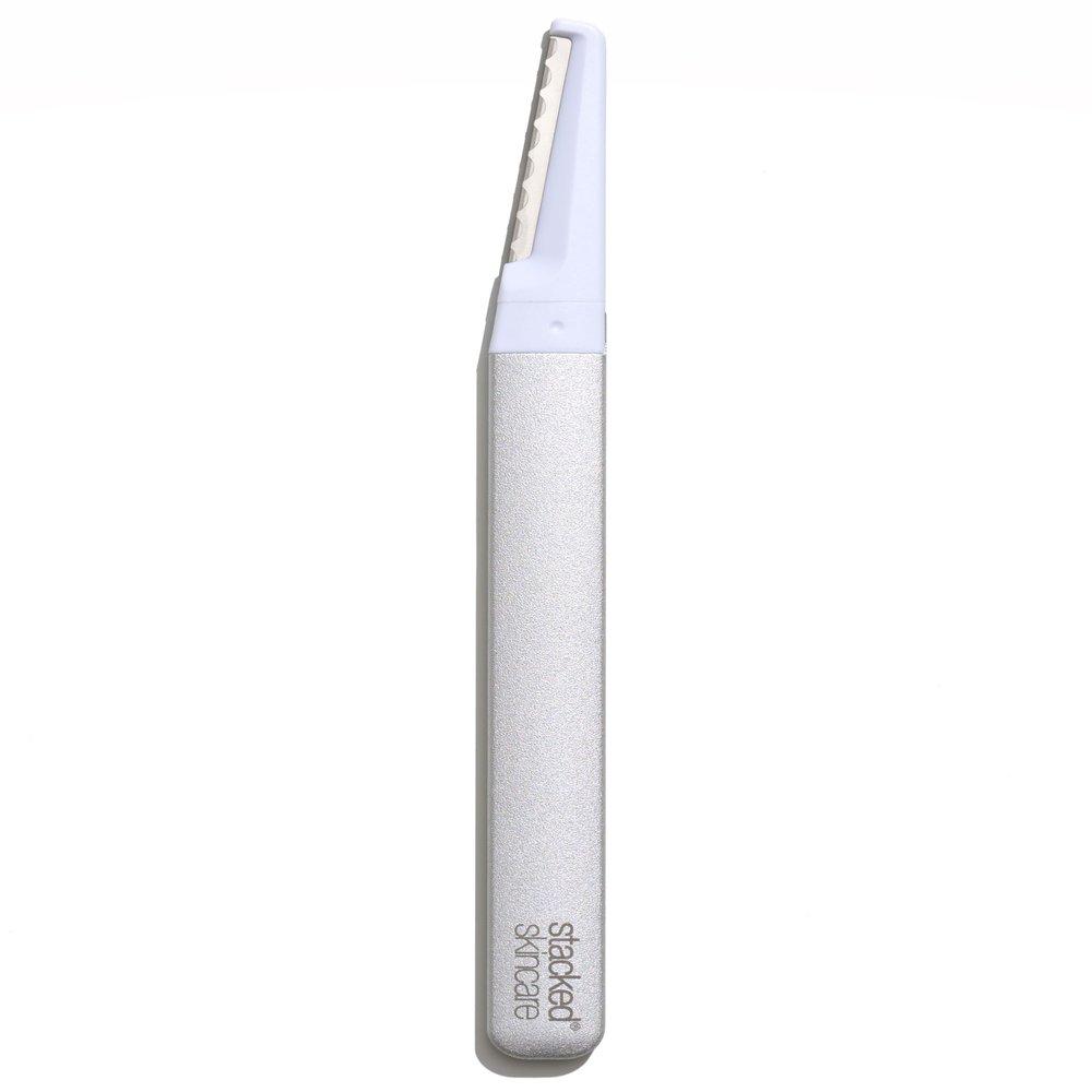 Professional Dermaplaning Tool for Women  Metal Handle, Replaceable Blade, Smooth Skin & Peach Fuzz Removal, At-Home Exfoliation Razor