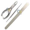 G.S PROFESSIONAL HEAVY DUTY INGROWN TOE NAIL NIPPERS 4.5" ONE TOE NAIL FILE AND ONE SAINDED NAIL FILE PERFECT TOOLS FOR NAIL CARE MADE OF HIGH GRADE STAINLESS STEEL view 1
