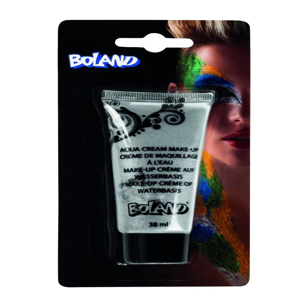 Boland Make-Up Cream Water-Based Pack of 2 x 38 ml Silver