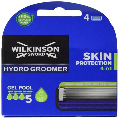 Wilkinson Sword Hydro 5 Groomer/Power Select Razor Blades for Men Razor Pack of 4