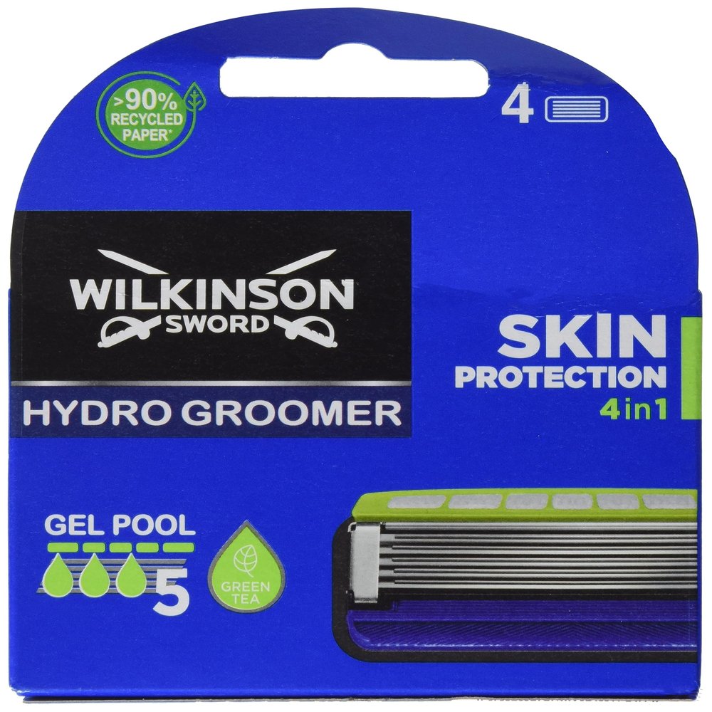 Wilkinson Sword Hydro 5 Groomer/Power Select Razor Blades for Men Razor Pack of 4