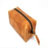 Leather Dopp Kit, Men's Natural Leather Travel Kit, Monogrammed Toiletry Bag, Horween Leather Travel Case view 1