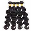 Hairticket 4 Bundles + Closure Body Wave Virgin Brazilian Hair #1B / 20 22 24 26 with 20 / Three Part view 2