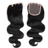 Hairticket 4 Bundles + Closure Body Wave Virgin Brazilian Hair #1B / 20 22 24 26 with 20 / Three Part view 3