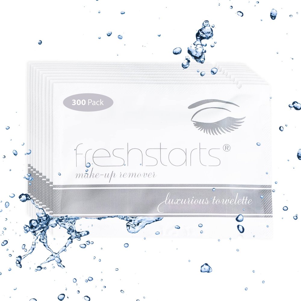 300 Bulk Pack Luxurious Makeup Remover Wipes, Guest Bathroom Essentials for Weddings, Restaurants, Bars & Clubs Gray, Travel-Size, Disposable