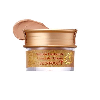 SKINFOOD Salmon Dark Circle Concealer Cream - Under Eye Concealer for Dark Spots and Wrinkles - Full Coverage - Stocking Stuffers, 0.35 Oz/10 g (Salmon Beige)