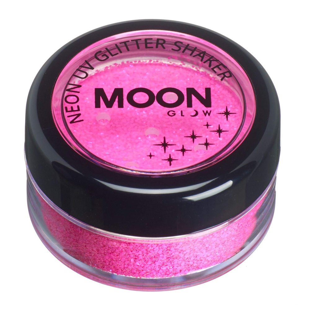 Moon Glow - Blacklight Neon UV Glitter Shaker 5g / 0.18oz Hot Pink Glows Brightly Under Blacklights/UV Lighting!