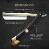 Complete Straight Razor Kit - Straight Razor Shaving Kit for Men with Gold Japanese Stainless Steel Blade, Leather Strop, Shave Soap, Shaving Brush, Strop Paste, Leather Case, Gift Box view 2