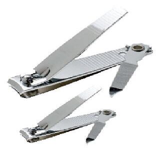 2 Pcs Nail Clipper - Sharp Stainless Steel, Professional, Large Nail Cutters for Thick Nails with Manicure File Nail File