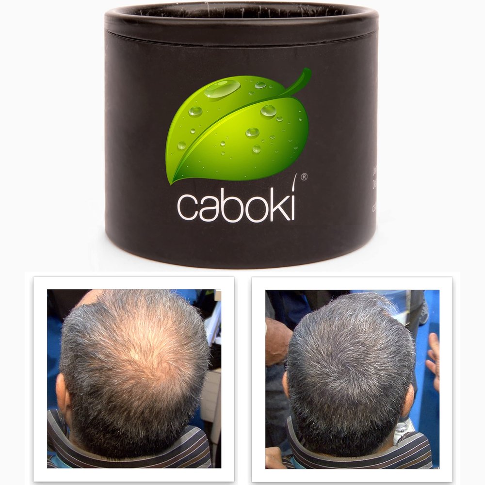 Caboki Hair Fibers for Thinning Hair Natural Plant-Based Bald Spot Cover Up for Men and Women Instantly Thicker Fuller Looking Scalp Clean Ingredients Trial Size, 10-Day Supply, Dark Gray