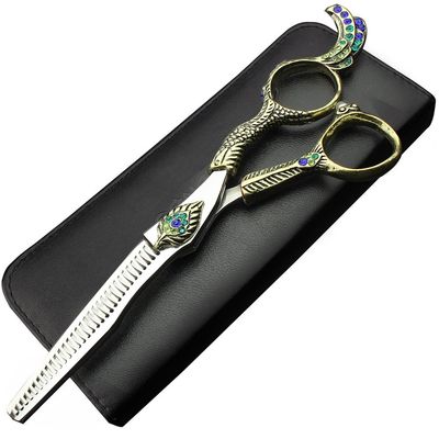 5.5/6-inch professional hair clippers, stainless steel sharp hair clippers, specialized for hairdressers (6-inch thinning shear-C)