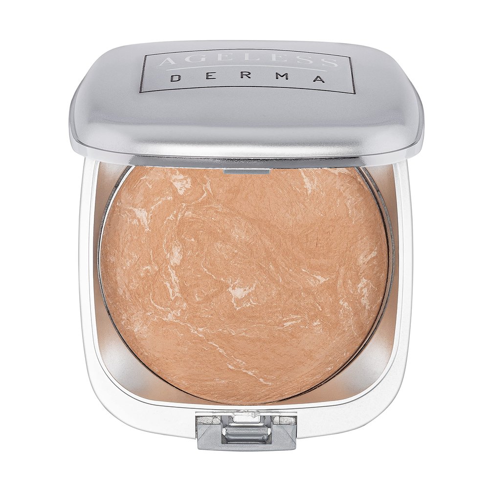 Ageless Derma Mineral Baked Foundation Makeup- Vegan - Paraben - Gluten and Cruelty Free Powder foundation (Simply Beige)