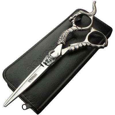 6 Inch Hairdresser, Hairdresser Hair Scissors Set Handle Pattern Noble Resin Hairdresser Tool Stainless Steel Scissors