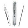 FIXBODY Blackhead and Splinter Remover Tools - Stainless Steel Professional Easily Cure Pimples Whiteheads Comedones Acne Zit Ingrown Hairs and Facial Impurities Bend Head Tweezer Surgical Kit view 2