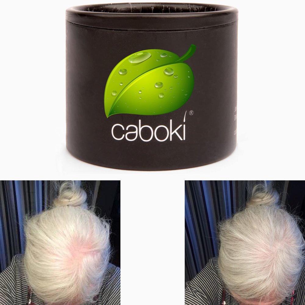 Caboki Hair Fibers for Thinning Hair Natural Plant-Based Bald Spot Cover Up for Men and Women Instantly Thicker Fuller Looking Scalp Clean Ingredients Trial Size, 10-Day Supply, Silver/White